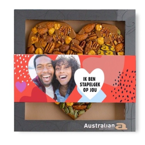 Australian Heart | Milk Nuts | Crazy about you with your own photo | 220g